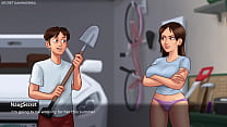 Big titted MILF Plays with Horny guy in her garden, Hot Sexy Garden MILF - Summertime Saga 05 3D Porn Game