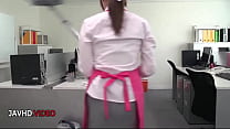 Asian Office Lady Chihiro Akino Delivers Hardcore Blowjob and Craves Creampie Action