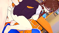 Chizuru gets Horny at the Library then has Sex again in the Bedroom - Rental Girlfriend Hentai