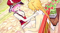 Charlotte Has Sex after getting Horny during an Interview - Genshin Impact Hentai